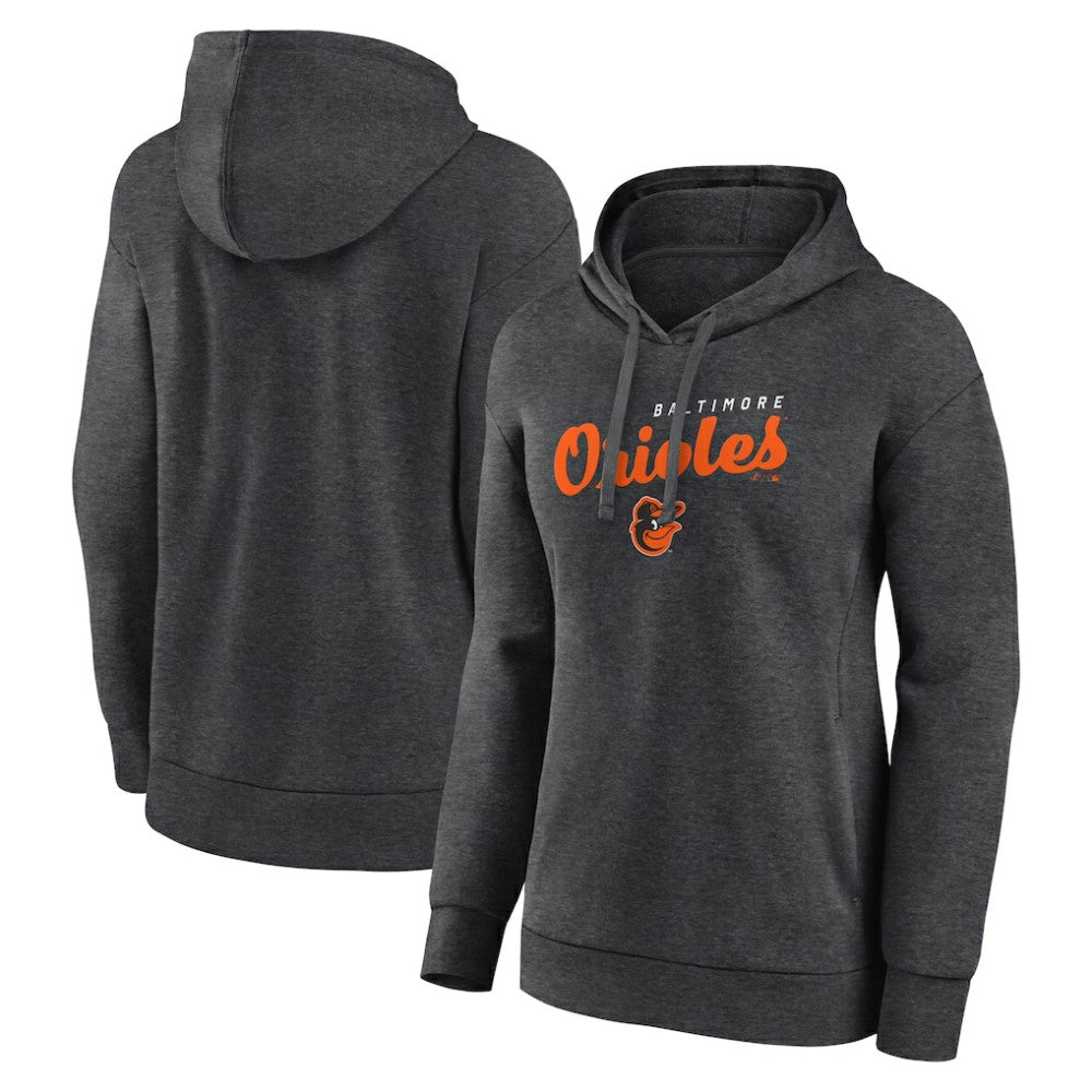 MLB Baltimore Orioles Logo Athletic Women's Logo Triumphant V-Neck Pullover Hoodie