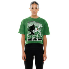 Women's Cropped Boxy Sport Classics Mineral Wash T-Shirt - Philadelphia Eagles