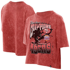 Women's Cropped Boxy Sport Classics Mineral Wash T-Shirt - San Francisco 49ers