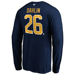 NHL Navy Rasmus Dahlin Buffalo Sabres Fanatics Authentic Stack Name & Number T-Shirt