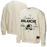NHL Cream Colorado Avalanche Mitchell & Ness Women's Logo 3.0 Pullover Sweatshirt
