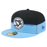 NHL Black/Light Blue Pittsburgh Penguins New Era Vintage Color Dip 59FIFTY Fitted Hat