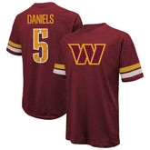 Jayden Daniels Majestic Threads Name & Number Oversize Fit T-Shirt - Washington Commanders