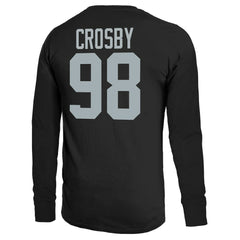 Maxx Crosby Majestic Threads Name & Number Non-Distressed Long Sleeve T-Shirt - Las Vegas Raiders