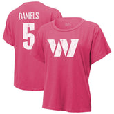 Jayden Daniels Majestic Threads Women's Name & Number T-Shirt - Washington Commanders