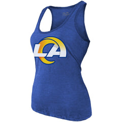 Puka Nacua Majestic Threads Women's Name & Number Tri-Blend Scoop Neck Tank Top - Los Angeles Rams