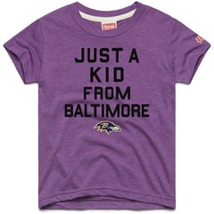 Homage Youth Just a Kid Tri-Blend T-Shirt - Baltimore Ravens