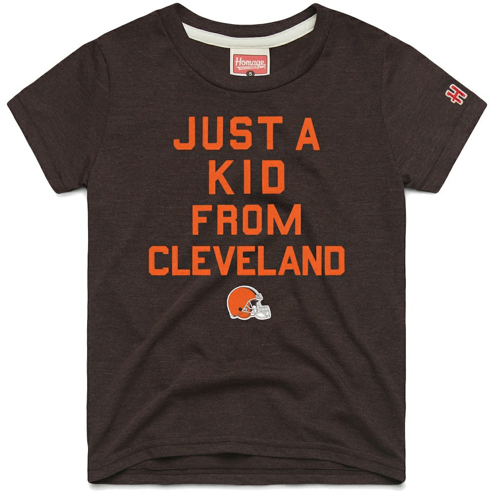 Homage Youth Just a Kid Tri-Blend T-Shirt - Cleveland Browns