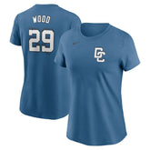 MLB James Wood Washington Nationals Nike Women's 2025 City Connect Fuse Name & Number T-Shirt