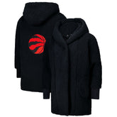 NBA The Best Lounger in the World By Jill Martin Toronto Raptors Unisex Black Oversized Open-Front Hoodie Sweater sale