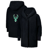 NBA The Best Lounger in the World By Jill Martin Milwaukee Bucks Unisex Black Oversized Open-Front Hoodie Sweater cheap