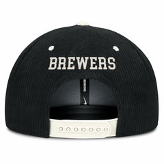 MLB Milwaukee Brewers Nike Pro Corduroy Structured Snapback Hat