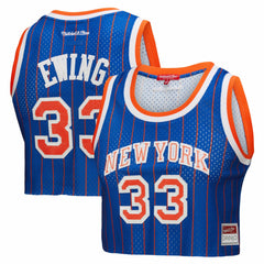 NBA Patrick Ewing New York Knicks x DANNIJO Women's Fashion Cropped Basketball Jersey