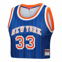 NBA Patrick Ewing New York Knicks x DANNIJO Women's Fashion Cropped Basketball Jersey