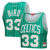 NBA Larry Bird Boston Celtics x DANNIJO Women's Fashion Cropped Basketball Jersey