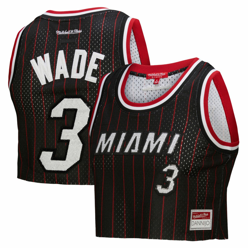 NBA Dwyane Wade Miami Heat x DANNIJO Women's Fashion Cropped Basketball Jersey