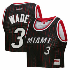 NBA Dwyane Wade Miami Heat x DANNIJO Women's Fashion Cropped Basketball Jersey