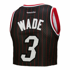 NBA Dwyane Wade Miami Heat x DANNIJO Women's Fashion Cropped Basketball Jersey