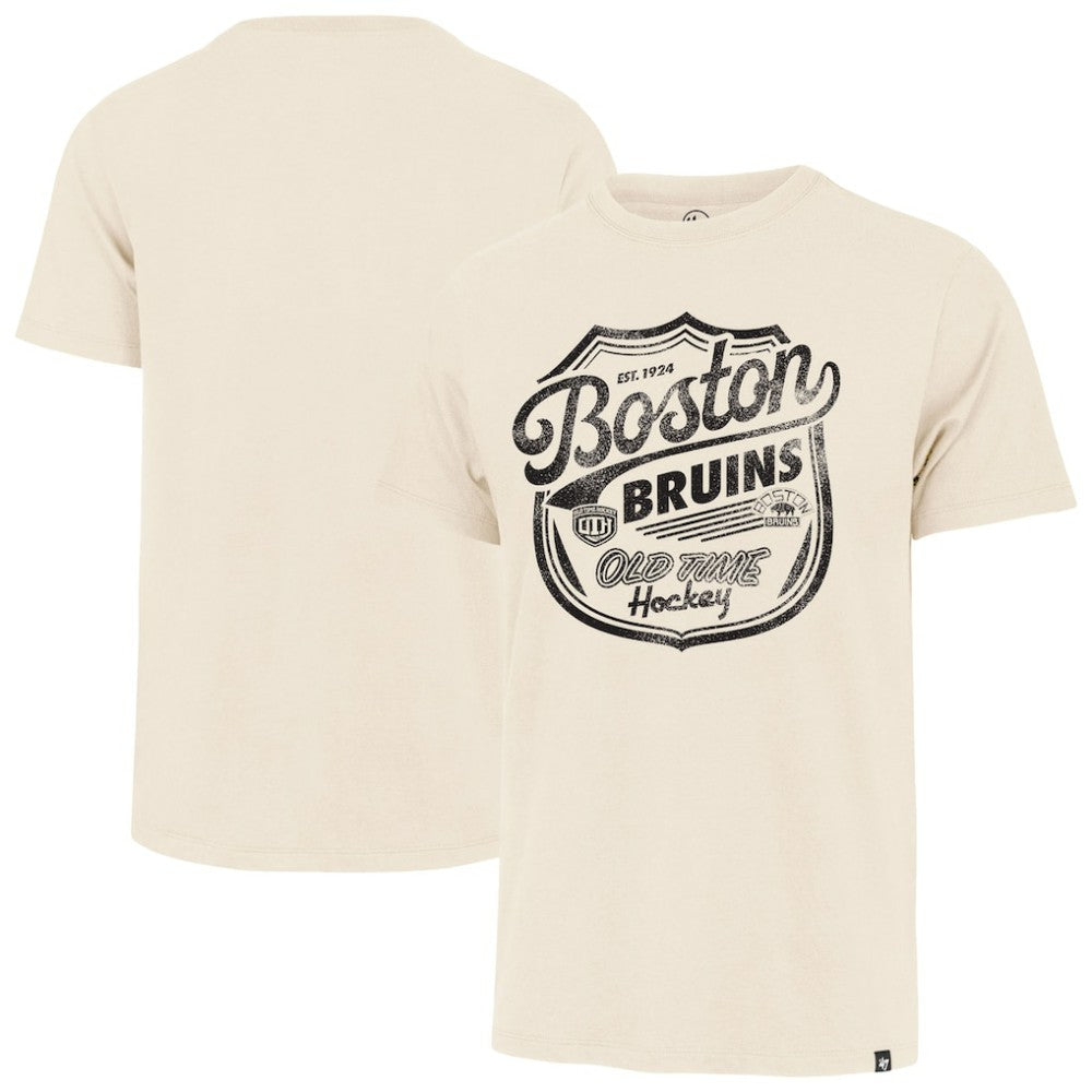 NHL Cream Boston Bruins '47 Poke Check Franklin T-Shirt