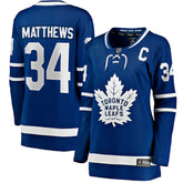NHL Blue Auston Matthews Toronto Maple Leafs Fanatics Women's Captain Patch Home Breakaway Player Jersey