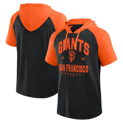 MLB San Francisco Giants Logo Athletic Prime Raglan Short Sleeve Hoodie T-Shirt