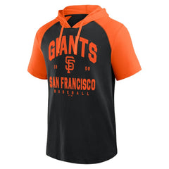 MLB San Francisco Giants Logo Athletic Prime Raglan Short Sleeve Hoodie T-Shirt