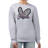 NHL Heather Gray Colorado Avalanche G-III 4Her by Carl Banks Women's Animal Print Heart Fleece Pullover Sweatshirt