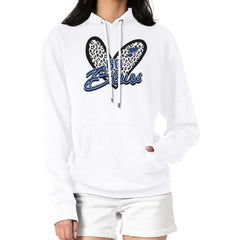NHL White St. Louis Blues G-III 4Her by Carl Banks Women's Animal Print Heart Fleece Pullover Hoodie