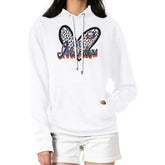 NHL White New York Islanders G-III 4Her by Carl Banks Women's Animal Print Heart Fleece Pullover Hoodie