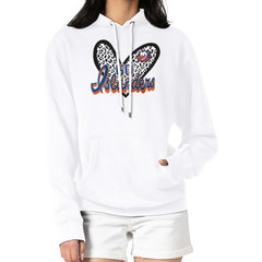 NHL White New York Islanders G-III 4Her by Carl Banks Women's Animal Print Heart Fleece Pullover Hoodie