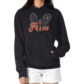 NHL Black Philadelphia Flyers G-III 4Her by Carl Banks Women's Animal Print Heart Fleece Pullover Hoodie