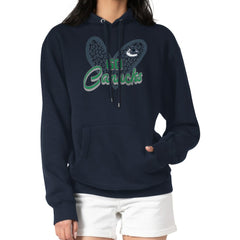 NHL Navy Vancouver Canucks G-III 4Her by Carl Banks Women's Animal Print Heart Fleece Pullover Hoodie