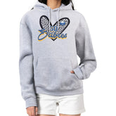 NHL Heather Gray Buffalo Sabres G-III 4Her by Carl Banks Women's Animal Print Heart Fleece Pullover Hoodie