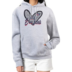 NHL Heather Gray Columbus Blue Jackets G-III 4Her by Carl Banks Women's Animal Print Heart Fleece Pullover Hoodie