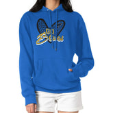 NHL Blue St. Louis Blues G-III 4Her by Carl Banks Women's Animal Print Heart Fleece Pullover Hoodie