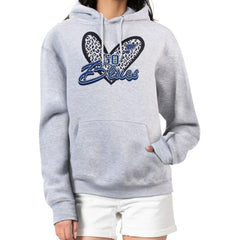 NHL Heather Gray St. Louis Blues G-III 4Her by Carl Banks Women's Animal Print Heart Fleece Pullover Hoodie