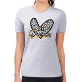 NHL Heather Gray Pittsburgh Penguins G-III 4Her by Carl Banks Women's Super-Slim Fit Lightweight Animal Print Heart T-Shirt