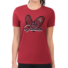 NHL Red Florida Panthers G-III 4Her by Carl Banks Women's Super-Slim Fit Lightweight Animal Print Heart T-Shirt