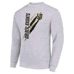 NHL Heather Gray Vegas Golden Knights Starter Color Scratch Pullover Sweatshirt