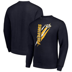 NHL Navy Nashville Predators Starter Color Scratch Pullover Sweatshirt
