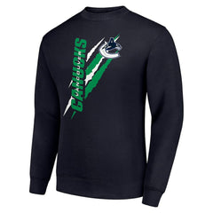NHL Navy Vancouver Canucks Starter Color Scratch Pullover Sweatshirt