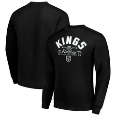 NHL Black Los Angeles Kings Starter Stick And Puck Logo Fleece Pullover Sweatshirt