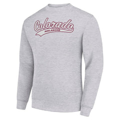 NHL Heather Gray Colorado Avalanche Starter Tailsweep City Pullover Sweatshirt