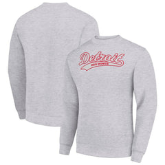 NHL Heather Gray Detroit Red Wings Starter Tailsweep City Pullover Sweatshirt