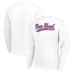 NHL White New York Rangers Starter Tailsweep City Pullover Sweatshirt