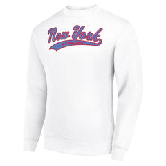 NHL White New York Rangers Starter Tailsweep City Pullover Sweatshirt