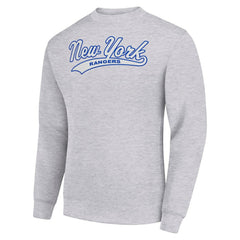 NHL Heather Gray New York Rangers Starter Tailsweep City Pullover Sweatshirt