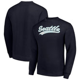 NHL Navy Seattle Kraken Starter Tailsweep City Pullover Sweatshirt