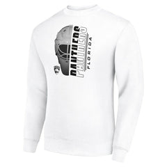 NHL White Florida Panthers Starter Half Helmet Team Logo Pullover Sweatshirt