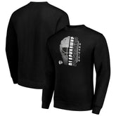 NHL Black Chicago Blackhawks Starter Half Helmet Team Logo Pullover Sweatshirt